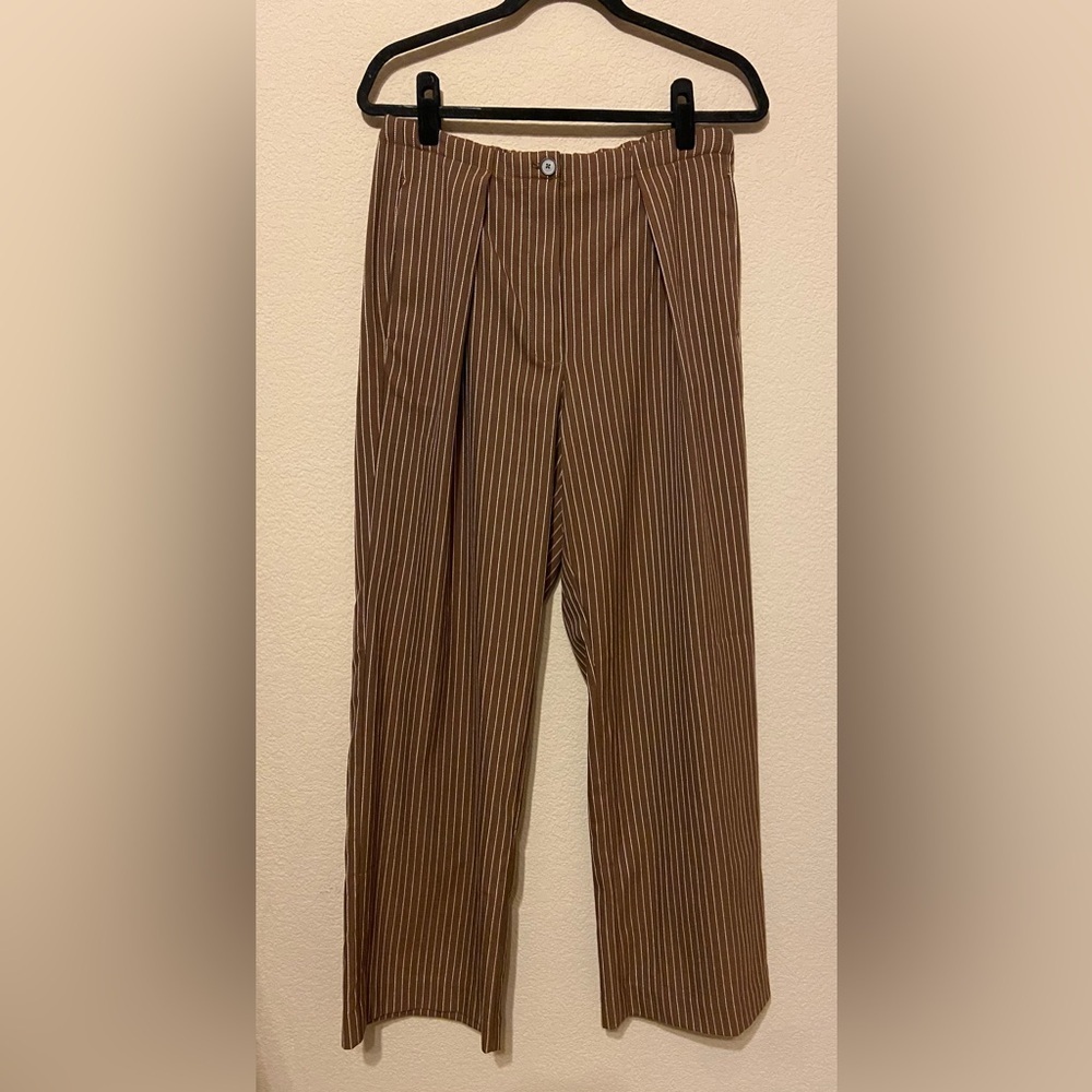 FREE PEOPLE women’s Tyler Menswear Tailored Wide-Leg‎ Trousers $148 Medium NWT
